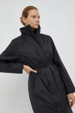 Γυναικεία Μακριά μπουφάν Μπουφάν Rains Long Padded Nylon W Coat , χρώμα: μαύρο -Ρούχα Rains unnamed file 12