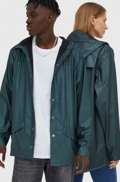Γυναικεία Κοντά μπουφάν Αδιάβροχο μπουφάν Rains πράσινο,
