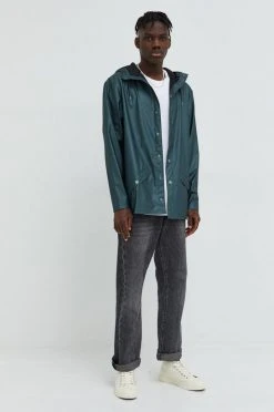 Γυναικεία Κοντά μπουφάν Αδιάβροχο μπουφάν Rains πράσινο, -Ρούχα Rains unnamed file 1203