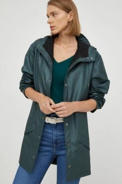 Γυναικεία Κοντά μπουφάν Αδιάβροχο μπουφάν Rains πράσινο, -Ρούχα Rains unnamed file 1206