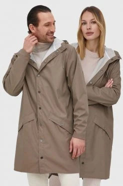 Γυναικεία Μακριά μπουφάν Μπουφάν Rains 12020 Long Jacket μπεζ
