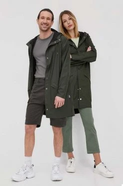 Γυναικεία Μακριά μπουφάν Μπουφάν Rains 12020 Long Jacket πράσινο