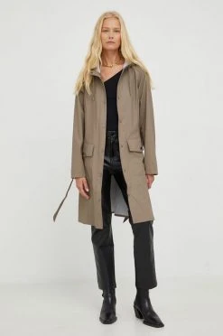 Γυναικεία Μακριά μπουφάν Αδιάβροχο μπουφάν Rains μπεζ, -Ρούχα Rains unnamed file 1307