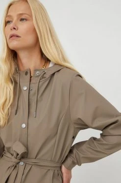 Γυναικεία Μακριά μπουφάν Αδιάβροχο μπουφάν Rains μπεζ, -Ρούχα Rains unnamed file 1309