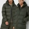 Γυναικεία Μακριά μπουφάν Μπουφάν Rains Long Puffer Jacket , χρώμα: πράσινο