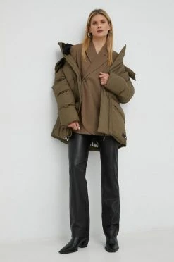 Γυναικεία Κοντά μπουφάν Μπουφάν Rains 15010 Block Puffer Jacket καφέ -Ρούχα Rains unnamed file 161