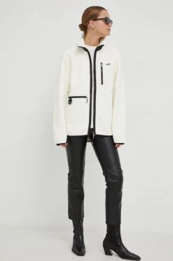 Γυναικεία Κοντά μπουφάν Μπουφάν Rains Heavy Fleece Jacket , χρώμα: άσπρο, -Ρούχα Rains unnamed file 217