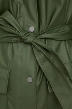 Γυναικεία Μακριά μπουφάν Αδιάβροχο μπουφάν Rains Curve Jacket , χρώμα: πράσινο, -Ρούχα Rains unnamed file 224