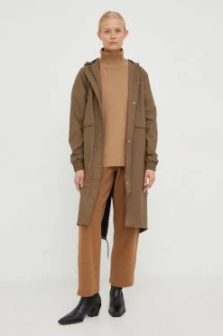 Γυναικεία Μακριά μπουφάν Αδιάβροχο μπουφάν Rains 18550 String Parka καφέ