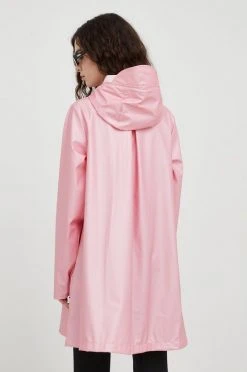 Γυναικεία Μακριά μπουφάν Αδιάβροχο μπουφάν Rains 18340 A-line Jacket ροζ -Ρούχα Rains unnamed file 233