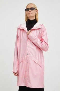 Γυναικεία Μακριά μπουφάν Αδιάβροχο μπουφάν Rains 12020 Long Jacket ροζ -Ρούχα Rains unnamed file 239