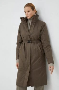 Γυναικεία Μακριά μπουφάν Μπουφάν Rains Long Padded Nylon W Coat , χρώμα: καφέ -Ρούχα Rains unnamed file 24