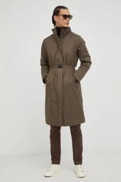 Γυναικεία Μακριά μπουφάν Μπουφάν Rains Long Padded Nylon W Coat , χρώμα: καφέ -Ρούχα Rains unnamed file 25