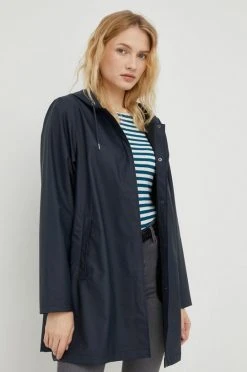 Γυναικεία Μακριά μπουφάν Μπουφάν Rains 18340 A-line Jacket ναυτικό μπλε -Ρούχα Rains unnamed file 296