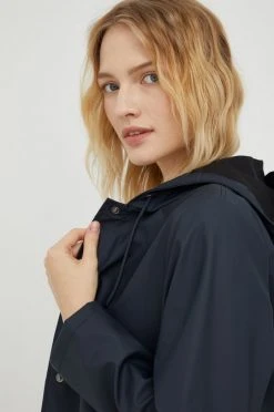 Γυναικεία Μακριά μπουφάν Μπουφάν Rains 18340 A-line Jacket ναυτικό μπλε -Ρούχα Rains unnamed file 298
