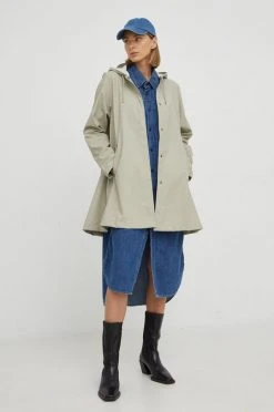 Γυναικεία Μακριά μπουφάν Μπουφάν Rains 18340 A-line Jacket γκρι