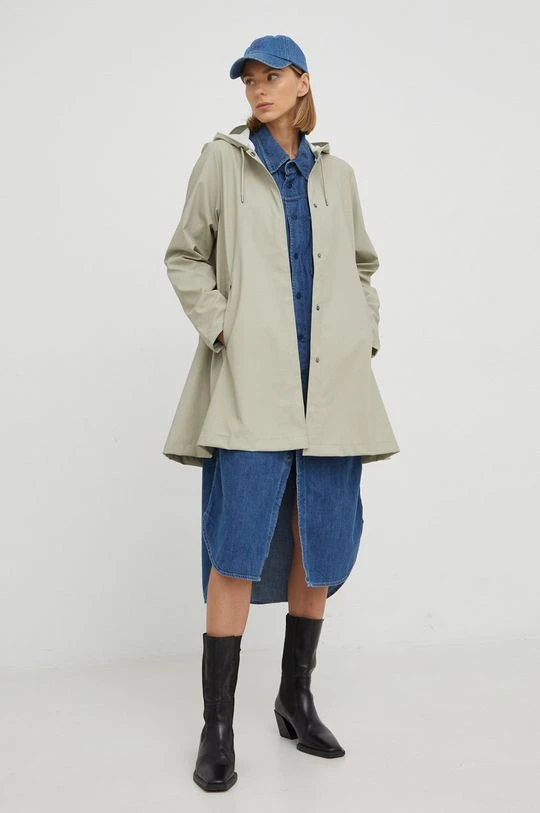 Γυναικεία Μακριά μπουφάν Μπουφάν Rains 18340 A-line Jacket γκρι 1 Γυναικεία Μακριά μπουφάν Μπουφάν Rains 18340 A-line Jacket γκρι