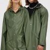 Γυναικεία Μακριά μπουφάν Αδιάβροχο μπουφάν Rains πράσινο