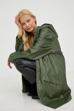 Γυναικεία Μακριά μπουφάν Αδιάβροχο μπουφάν Rains πράσινο -Ρούχα Rains unnamed file 365