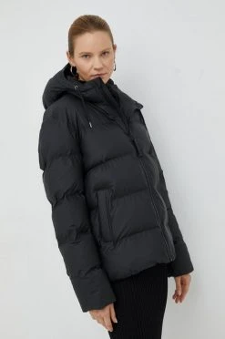 Γυναικεία Κοντά μπουφάν Μπουφάν Rains Puffer Jacket , χρώμα: μαύρο -Ρούχα Rains unnamed file 38