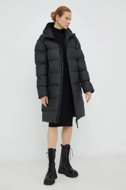 Γυναικεία Μακριά μπουφάν Μπουφάν Rains Long Puffer Jacket , χρώμα: μαύρο -Ρούχα Rains unnamed file 42