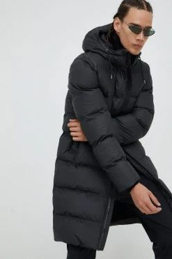 Γυναικεία Μακριά μπουφάν Μπουφάν Rains Long Puffer Jacket , χρώμα: μαύρο -Ρούχα Rains unnamed file 43