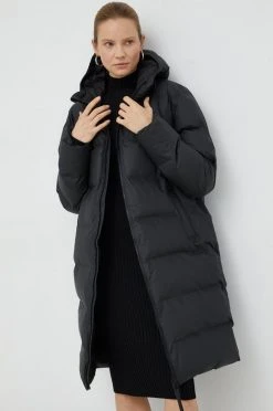 Γυναικεία Μακριά μπουφάν Μπουφάν Rains Long Puffer Jacket , χρώμα: μαύρο -Ρούχα Rains unnamed file 44