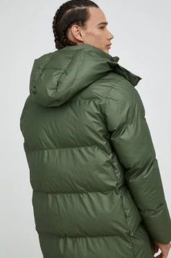 Γυναικεία Κοντά μπουφάν Μπουφάν Rains Boxy Puffer Parka , χρώμα: πράσινο -Ρούχα Rains unnamed file 51