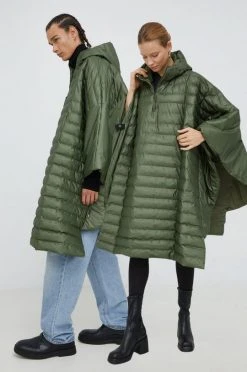 Γυναικεία Μακριά μπουφάν Πόντσο Rains Trekker Cape , χρώμα: πράσινο