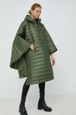 Γυναικεία Μακριά μπουφάν Πόντσο Rains Trekker Cape , χρώμα: πράσινο -Ρούχα Rains unnamed file 54