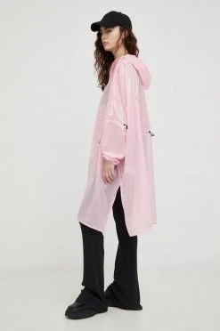 Γυναικεία Μακριά μπουφάν Αδιάβροχο μπουφάν Rains 18810 Long Ultralight Anorak ροζ