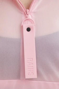 Γυναικεία Μακριά μπουφάν Αδιάβροχο μπουφάν Rains 18810 Long Ultralight Anorak ροζ -Ρούχα Rains unnamed file 552