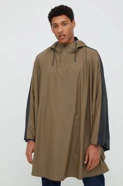 Γυναικεία Μακριά μπουφάν Αδιάβροχο παλτό Rains 18110 Cape καφέ -Ρούχα Rains unnamed file 620