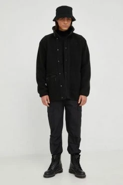 Γυναικεία Κοντά μπουφάν Μπουφάν Rains Long Heavy Fleece Jacket , χρώμα: μαύρο, -Ρούχα Rains unnamed file 67