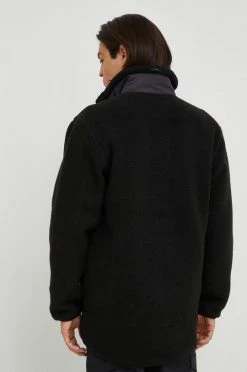 Γυναικεία Κοντά μπουφάν Μπουφάν Rains Long Heavy Fleece Jacket , χρώμα: μαύρο, -Ρούχα Rains unnamed file 69