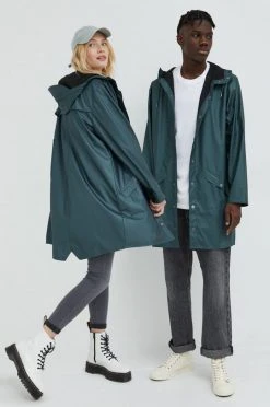 Γυναικεία Μακριά μπουφάν Αδιάβροχο μπουφάν Rains πράσινο