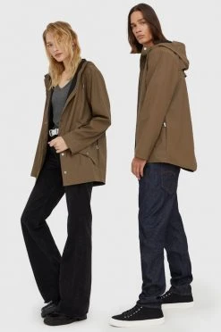 Γυναικεία Κοντά μπουφάν Αδιάβροχο μπουφάν Rains καφέ,