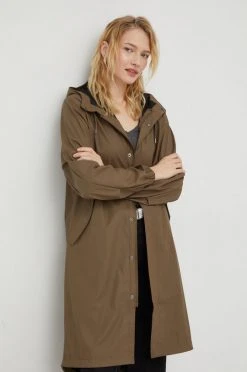 Γυναικεία Μακριά μπουφάν Αδιάβροχο μπουφάν Rains καφέ -Ρούχα Rains unnamed file 713