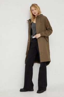 Γυναικεία Μακριά μπουφάν Αδιάβροχο μπουφάν Rains καφέ -Ρούχα Rains unnamed file 715