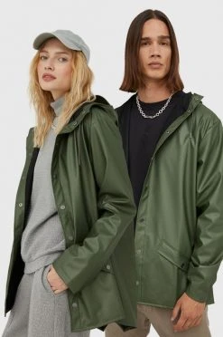 Γυναικεία Κοντά μπουφάν Αδιάβροχο μπουφάν Rains πράσινο,