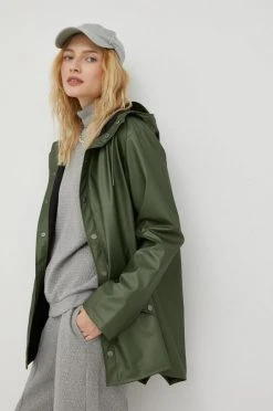 Γυναικεία Κοντά μπουφάν Αδιάβροχο μπουφάν Rains πράσινο, -Ρούχα Rains unnamed file 719