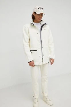 Γυναικεία Κοντά μπουφάν Μπουφάν Rains Long Heavy Fleece Jacket , χρώμα: μπεζ, -Ρούχα Rains unnamed file 73