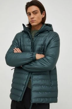 Γυναικεία Μακριά μπουφάν Μπουφάν Rains Trekker Hooded Jacket , χρώμα: πράσινο -Ρούχα Rains unnamed file 78