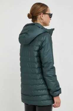 Γυναικεία Μακριά μπουφάν Μπουφάν Rains Trekker Hooded Jacket , χρώμα: πράσινο -Ρούχα Rains unnamed file 81