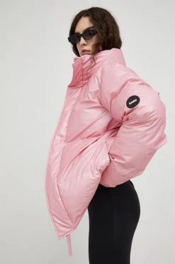 Γυναικεία Κοντά μπουφάν Μπουφάν Rains 15220 Boxy Puffer Jacket ροζ
