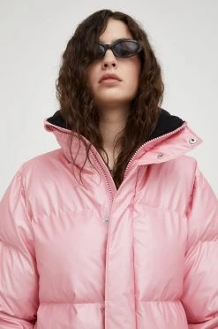 Γυναικεία Κοντά μπουφάν Μπουφάν Rains 15220 Boxy Puffer Jacket ροζ -Ρούχα Rains unnamed file 85