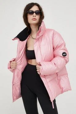 Γυναικεία Κοντά μπουφάν Μπουφάν Rains 15220 Boxy Puffer Jacket ροζ -Ρούχα Rains unnamed file 87