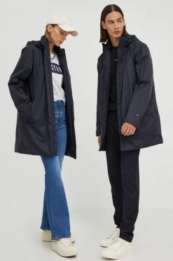 Γυναικεία Μακριά μπουφάν Αδιάβροχο μπουφάν Rains ναυτικό μπλε