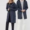 Γυναικεία Μακριά μπουφάν Μπουφάν Rains 12020 Long Jacket ναυτικό μπλε